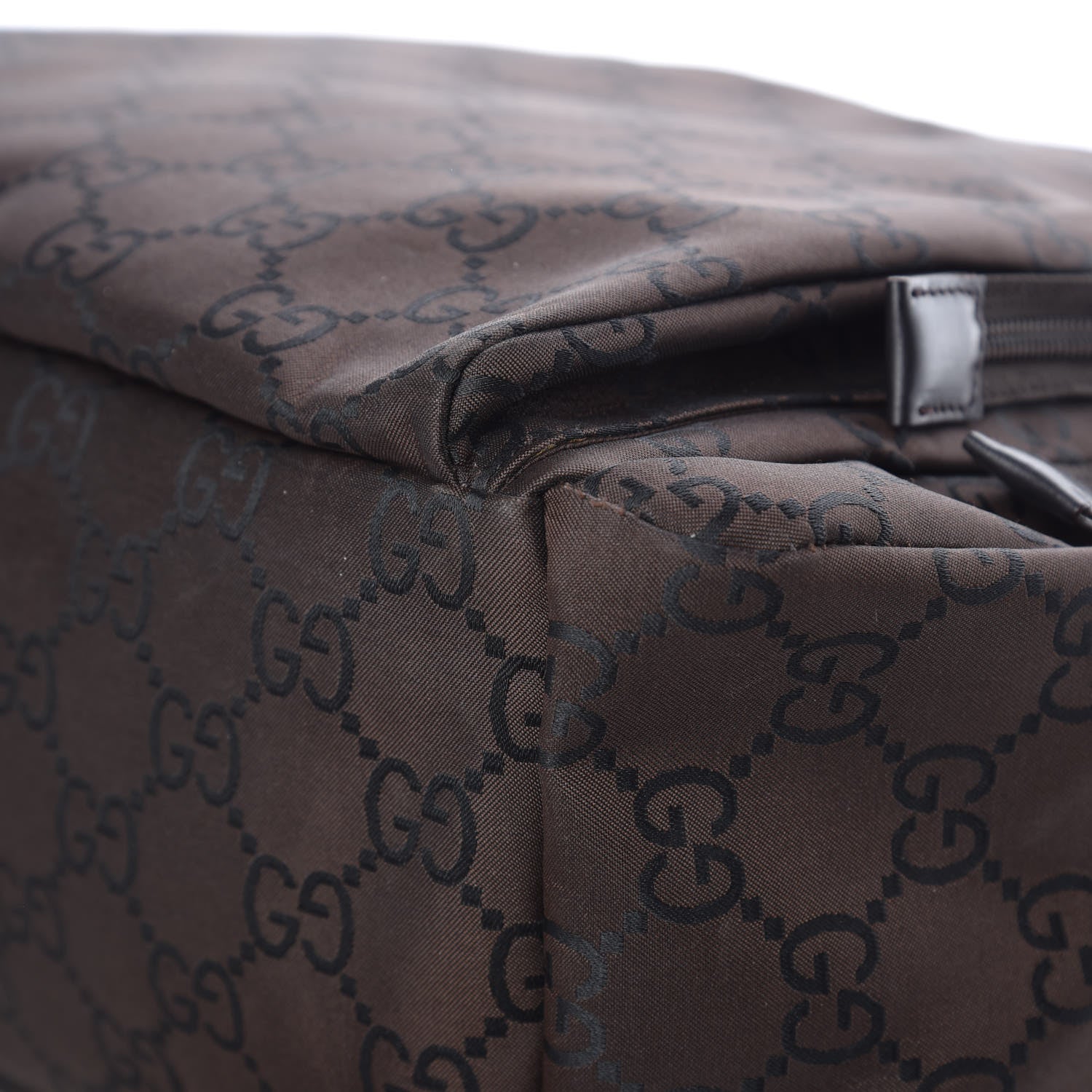 Gucci Nylon Monogram Extra Large Satchel Dark Brown 12 of 18