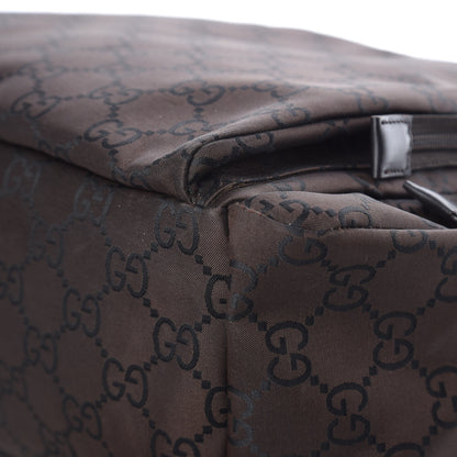 Gucci Nylon Monogram Extra Large Satchel Dark Brown 12 of 18