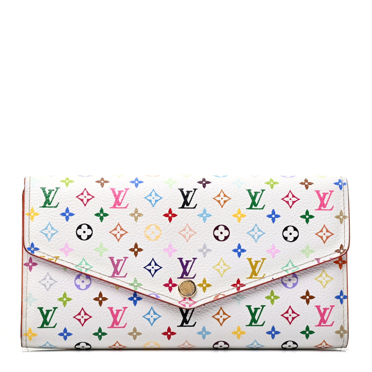 Monogram Multicolor Sarah Wallet NM White Litchi