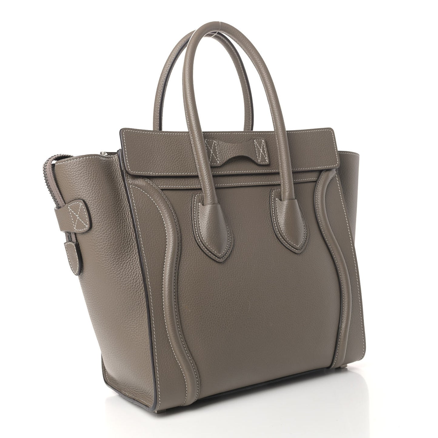 Drummed Calfskin Micro Luggage Souris