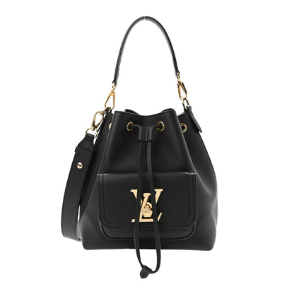 Louis Vuitton Calfskin Lockme Bucket MM Black 1 of 11