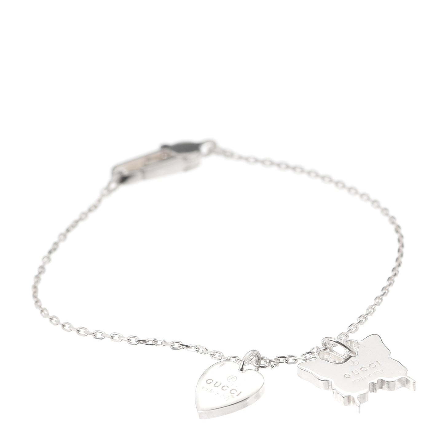 Sterling Silver Trademark Heart Butterfly Bracelet