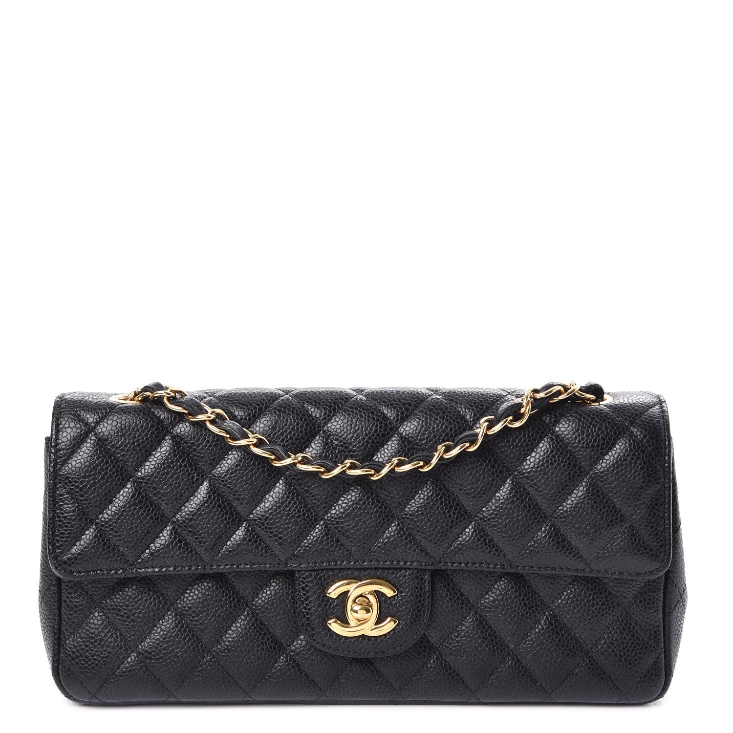 Chanel Caviar Quilted East West Flap Black 1 of 8