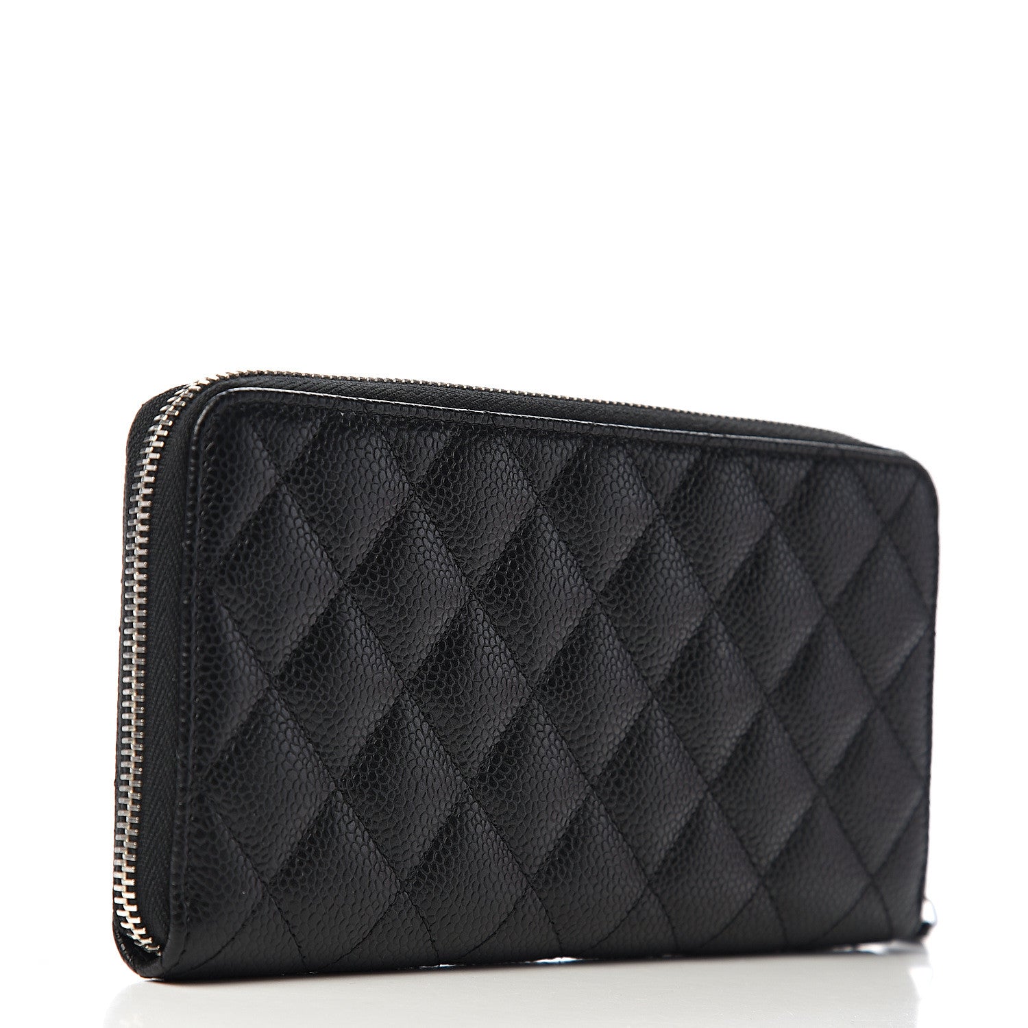 Chanel Caviar Quilted Large Gusset Zip Around Wallet Black 2 of 7