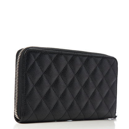 Chanel Caviar Quilted Large Gusset Zip Around Wallet Black 2 of 7