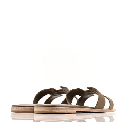 Hermes Epsom Oran Sandals 40 Etoupe 5 of 11