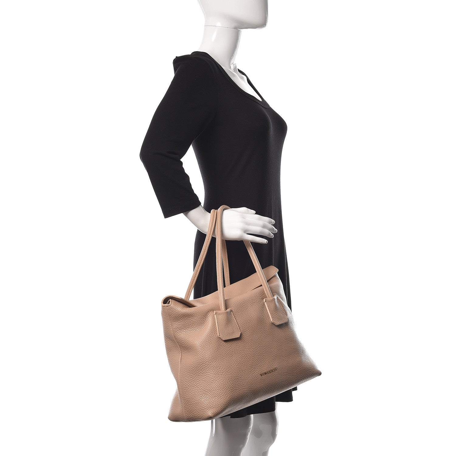 Burberry London Grainy Calfskin Medium Baynard Tote Light Nude 2 of 13