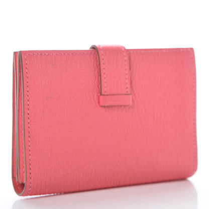 Hermes Chevre Mysore Bearn Card Holder Wallet Rose Lipstick 3 of 8