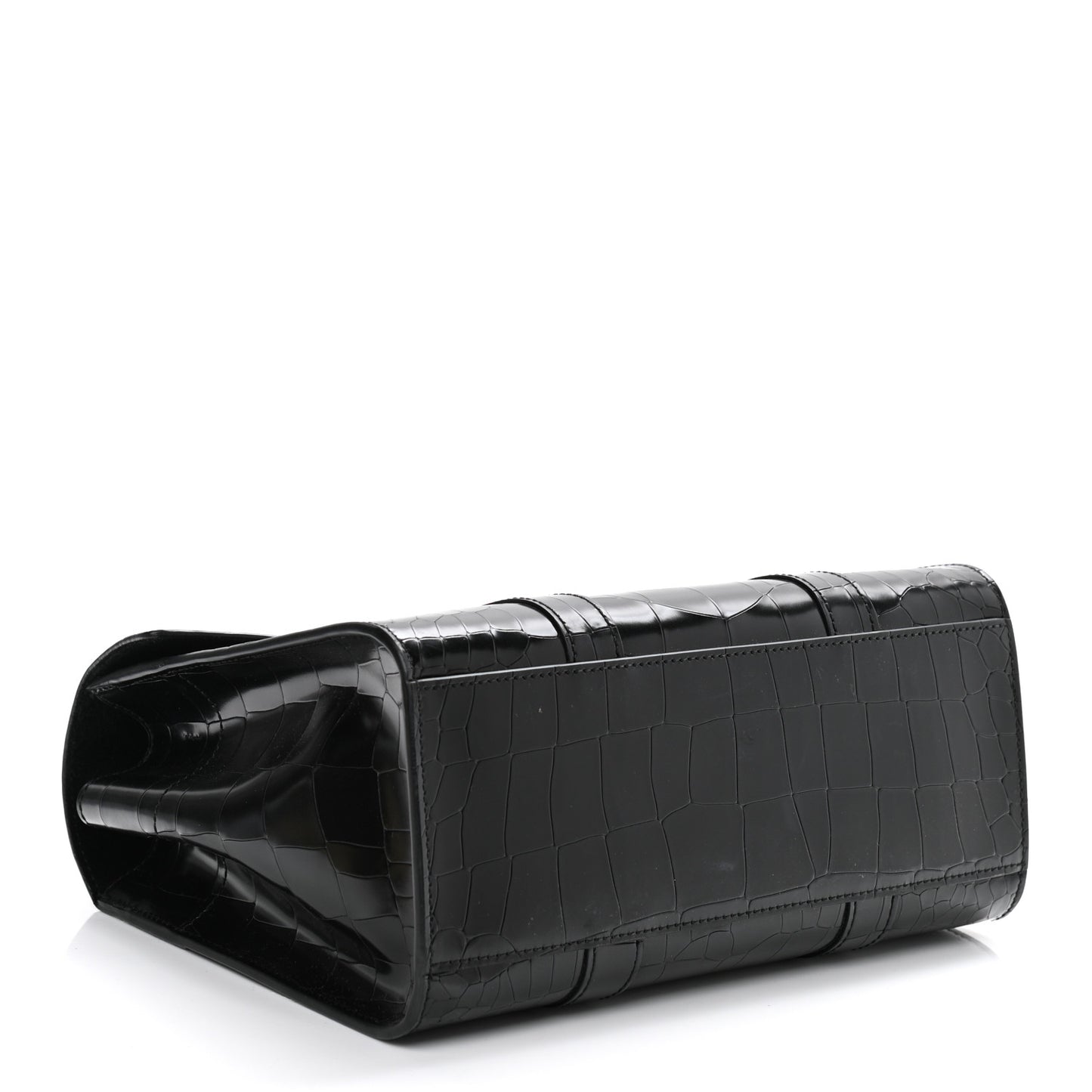 Crocodile Embossed Calfskin Bayswater Black