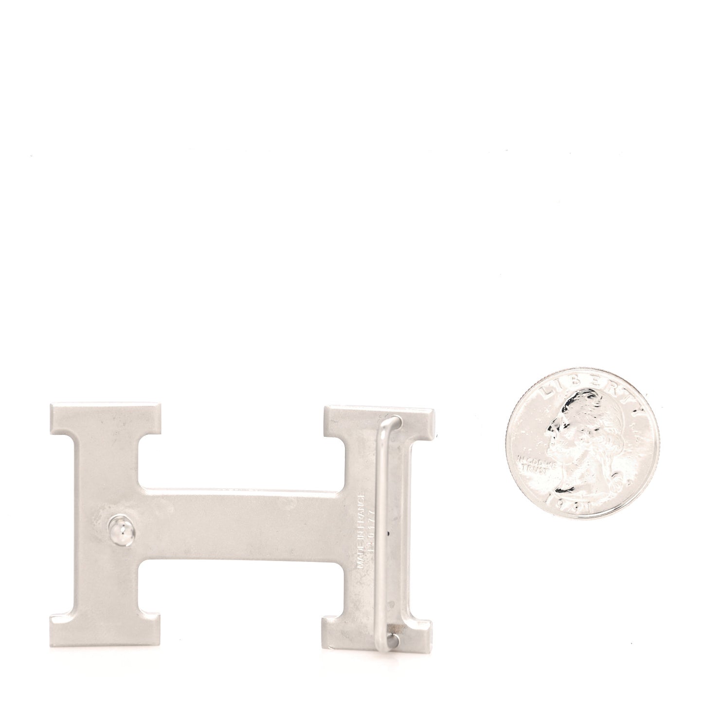 Palladium Martelee 32mm H Belt Buckle Silver