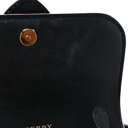 Burberry House Check Bridle Calfskin Small Madison Buckle Bag Black 12 of 13