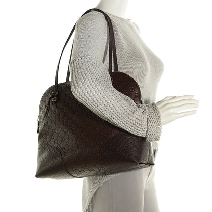 Gucci Guccissima Medium Bree Shoulder Bag Chocolate 2 of 9