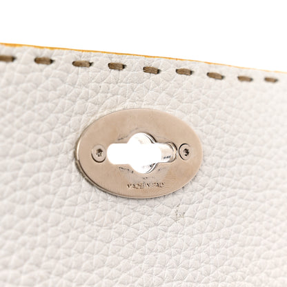 Fendi Cuoio Romano Selleria Bi-Color Clutch Sunflower White 10 of 11