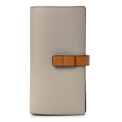 Loewe Grained Calfskin Large Vertical Wallet Light Oat 1 of 9