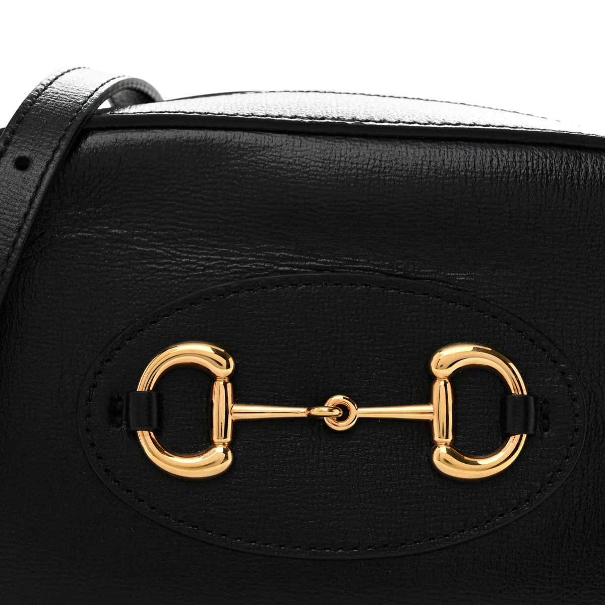 Gucci Calfskin Mini Horsebit 1955 Camera Shoulder Bag  Black 8 of 14