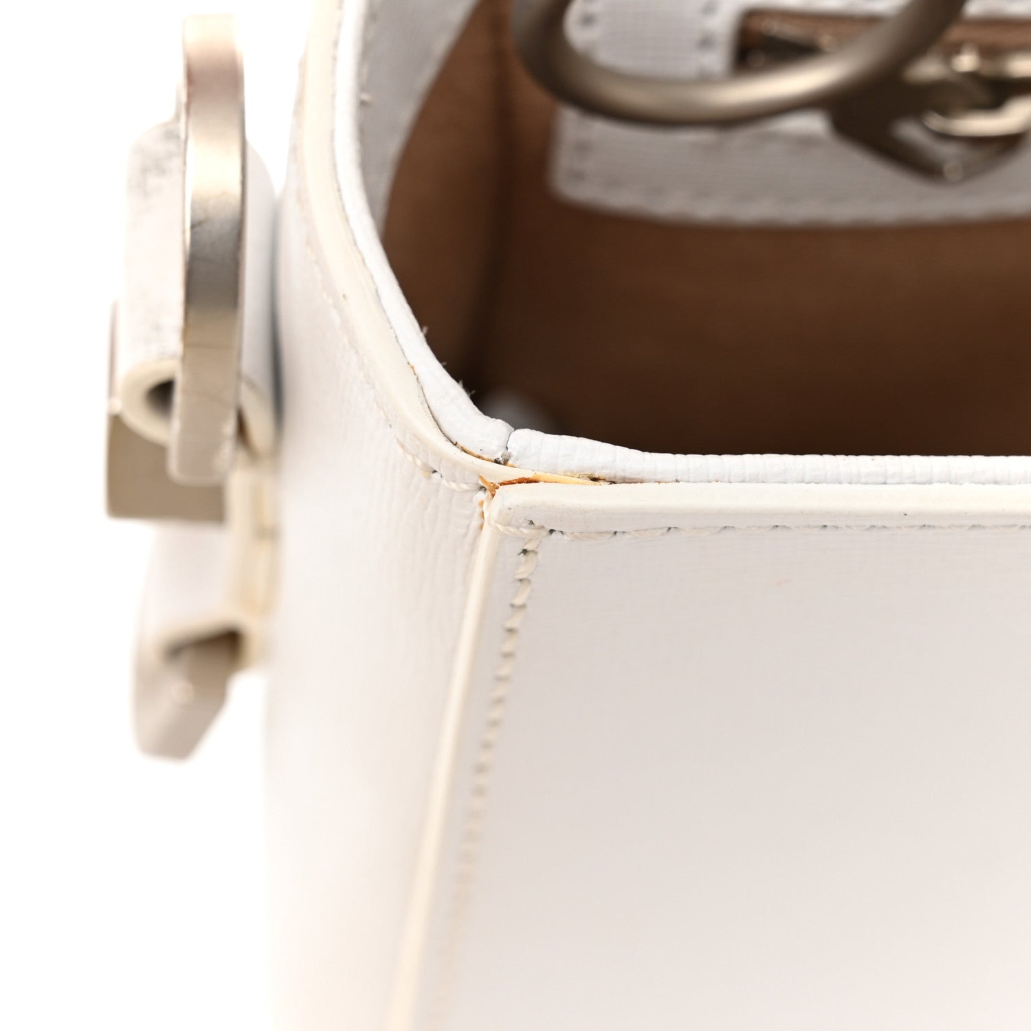 Off-White Calfskin Diag Striped Belt Bag Crossbody White Black 13 of 18
