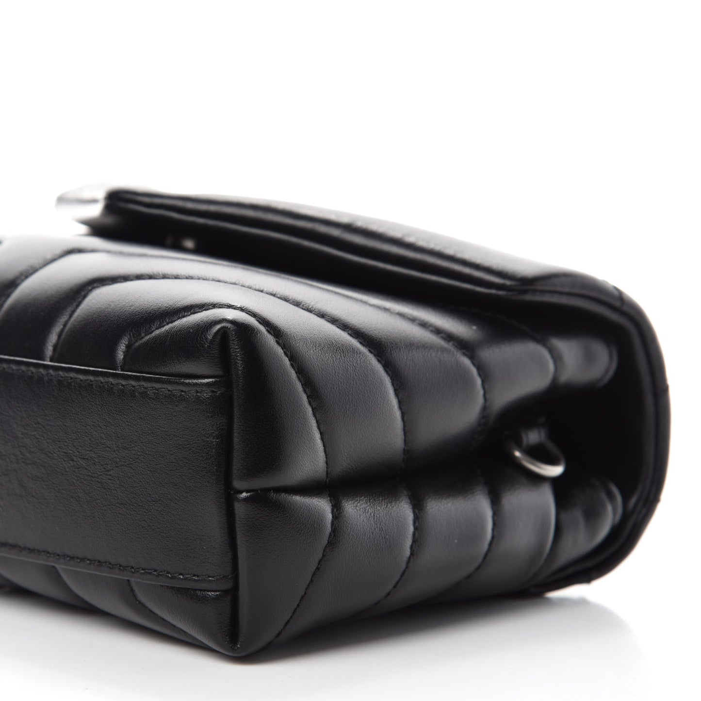 Calfskin Y Quilted Monogram Toy Loulou Crossbody Bag Black