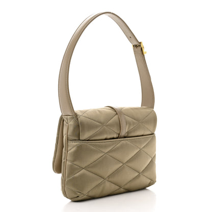 Saint Laurent Satin Quilted Le 57 Diamond Shoulder Bag Mouse 3 of 15