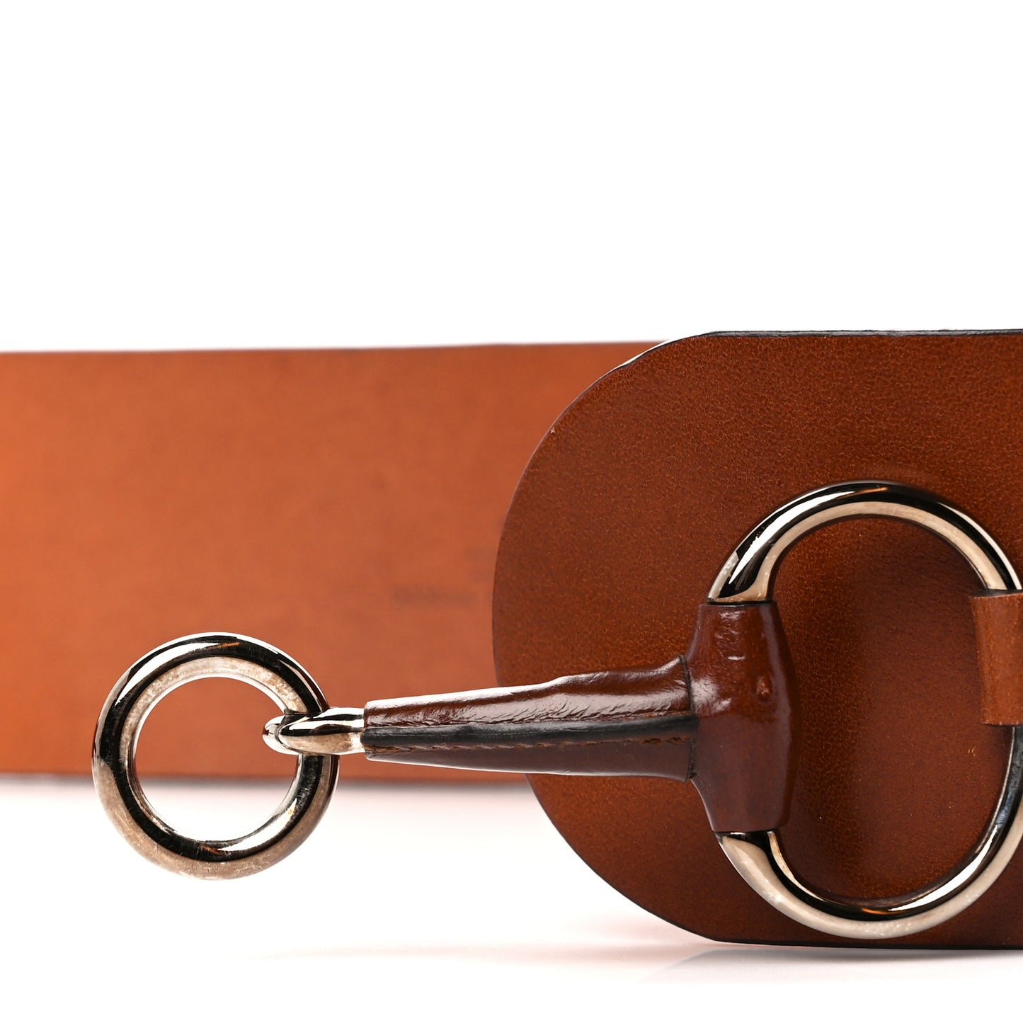 Calfskin Horsebit Wide Belt 90 36 Brown