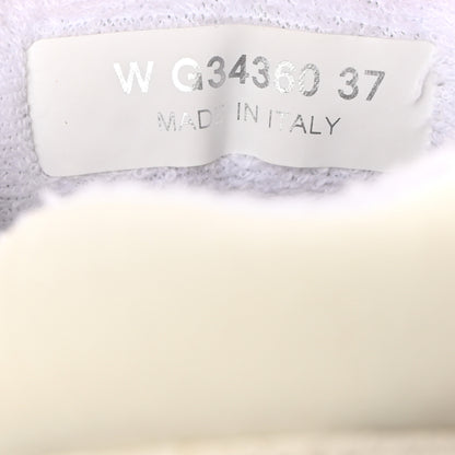 Chanel Suede Calfskin Fabric CC Sneakers 37 White 8 of 10