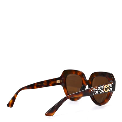 Gucci Crystal Cat Eye Sunglasses GG0308S Havana 4 of 6