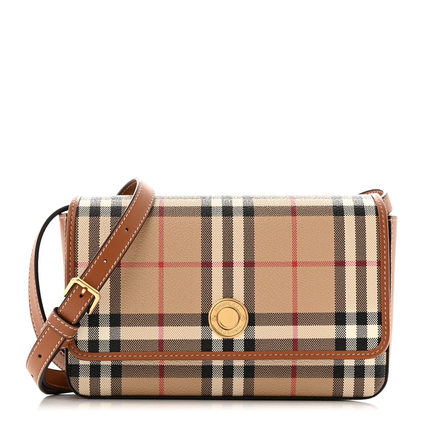 E-Canvas Vintage Check Hampshire Crossbody Archive Beige