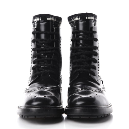 Christian Dior Calfskin D-Order Low Boot 37 Black White 2 of 8