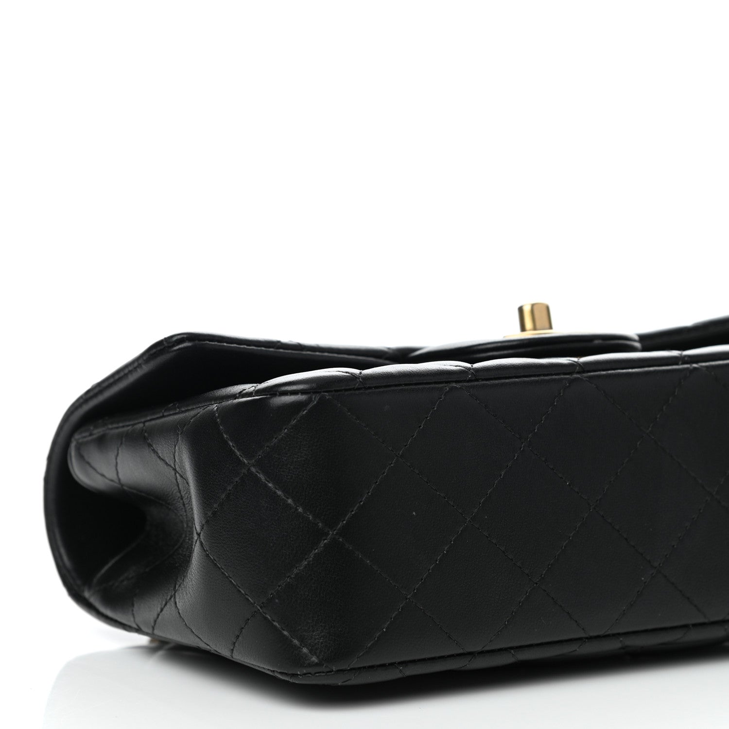 Chanel Lambskin Quilted Mini Top Handle Rectangular Flap Black 9 of 12