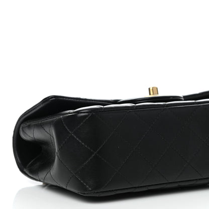 Chanel Lambskin Quilted Mini Top Handle Rectangular Flap Black 9 of 12