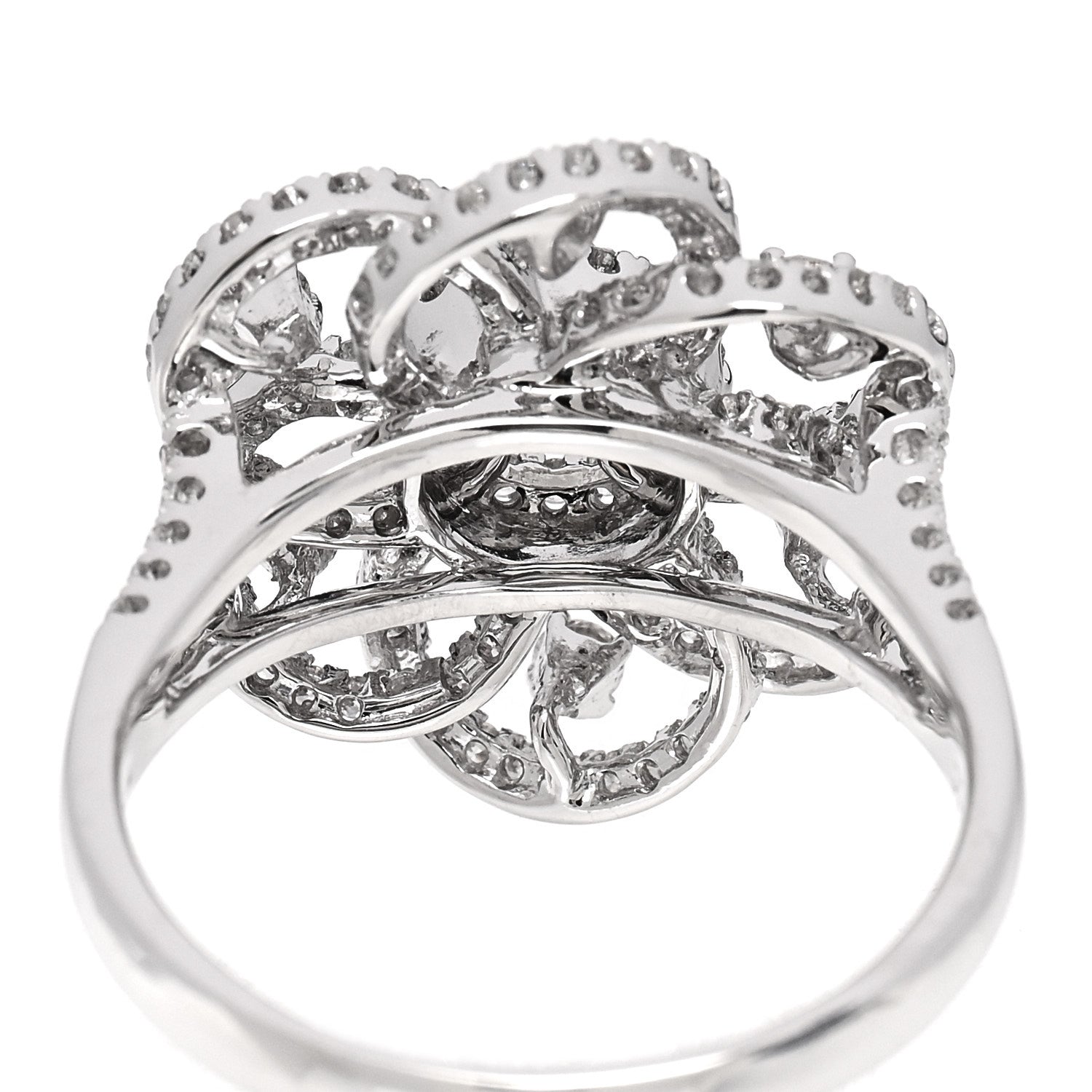 Parker & West by FASHIONPHILE 18K White Gold Diamond 1.24ctw Flower Ring 59 8.75 8 of 10