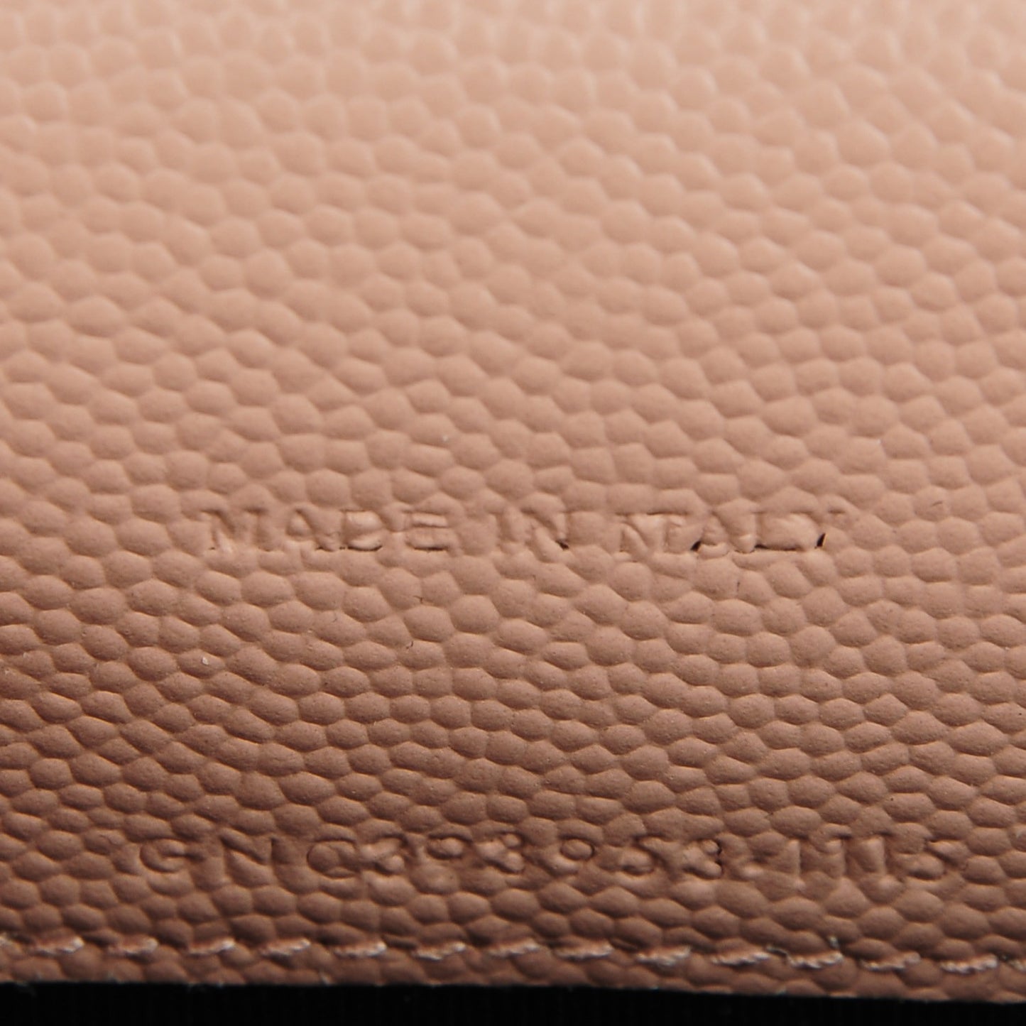 Grain De Poudre Matelasse Chevron Monogram Envelope Chain Wallet Pale Pink