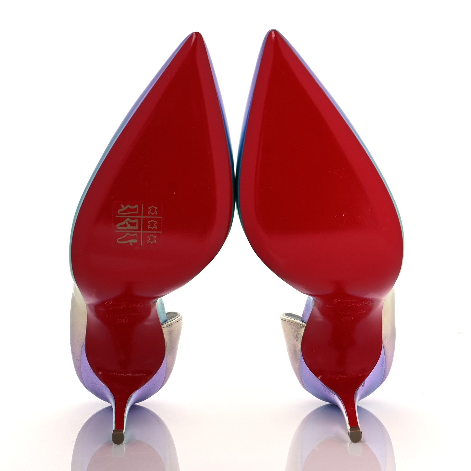 Christian Louboutin Iridescent Nappa Lam Licorne Iriza 100 Pumps 36 Multicolor 6 of 9
