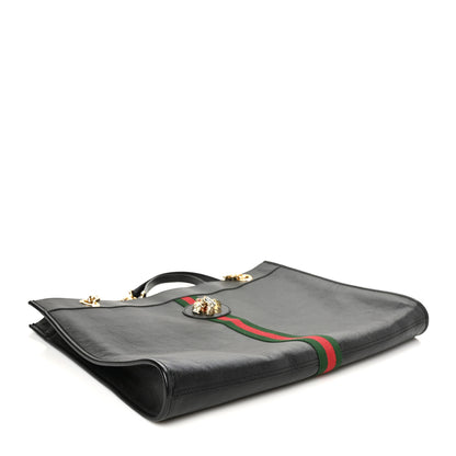 Gucci Calfskin Large Rajah Chain Tote Black 5 of 9