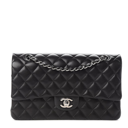 Chanel Lambskin Quilted Medium Double Flap Black 1 of 10