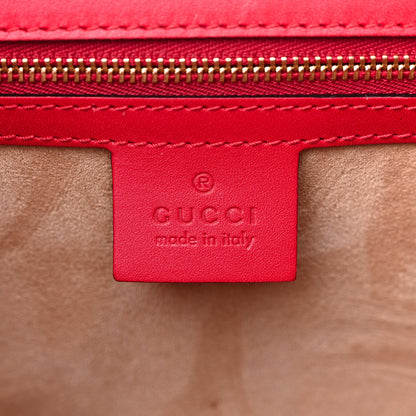 Gucci Calfskin Medium Sylvie Top Handle Bag Hibiscus Red 6 of 21