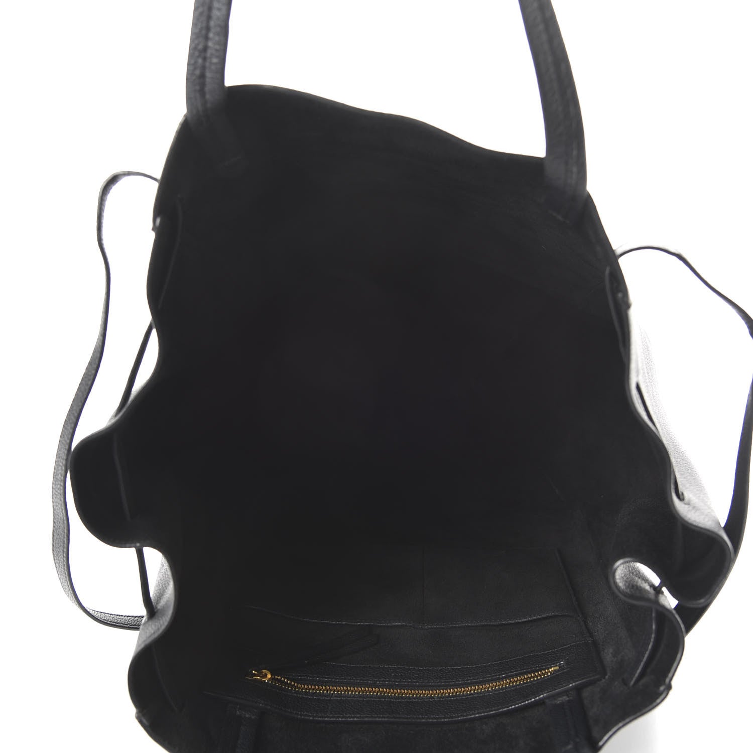 Celine Soft Grained Calfskin Medium Belt Cabas Phantom Black 5 of 10