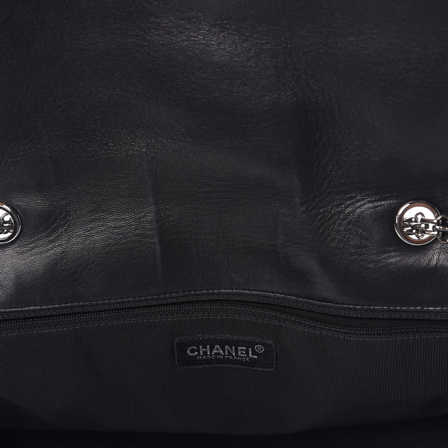 Chanel Lambskin Horizontal Quilt Mademoiselle Flap Black 10 of 10
