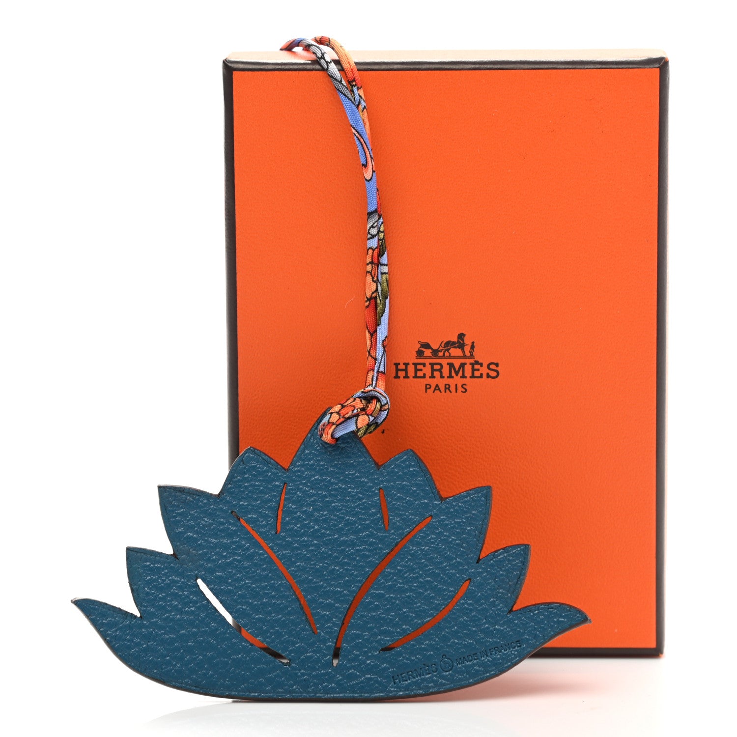 Hermes Togo Petit H Lotus Flower Bag Charm 4 of 4