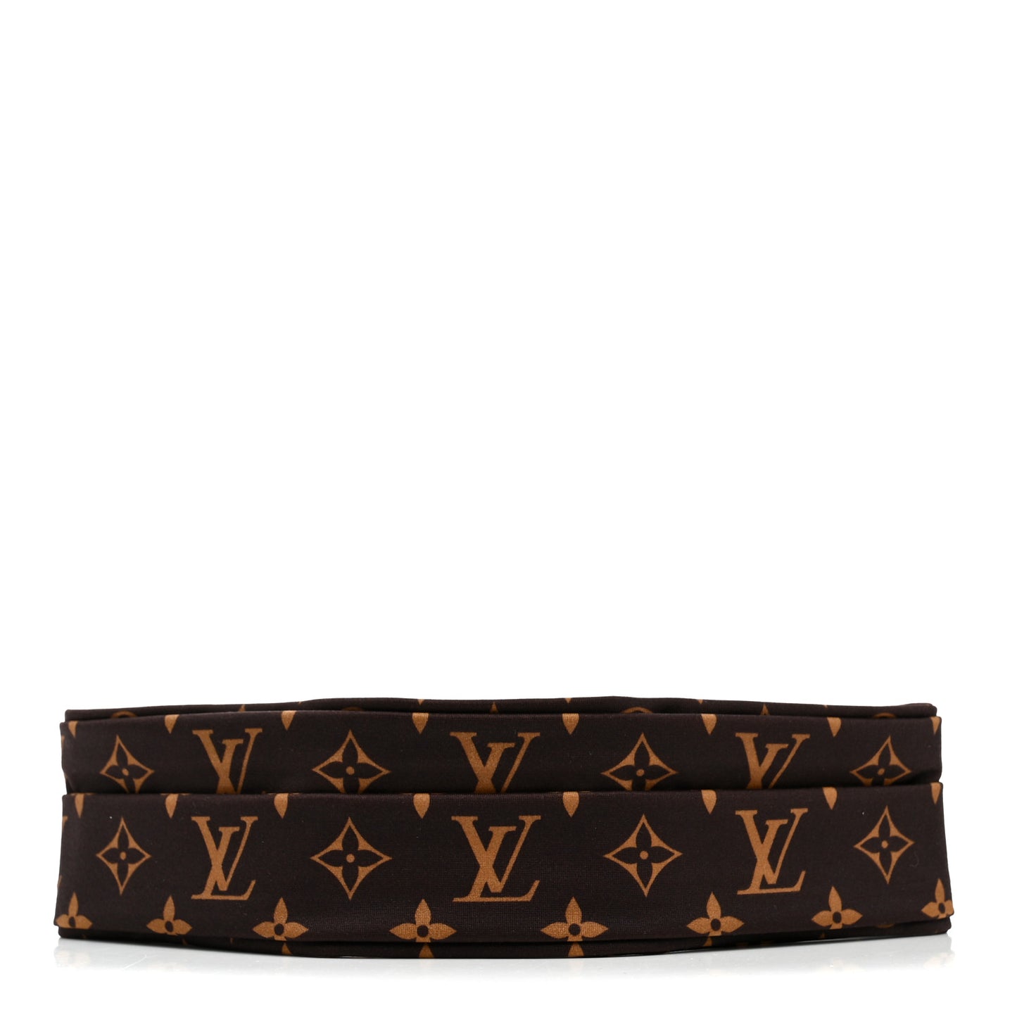Silk Monogram Be Mindful Headband Brown