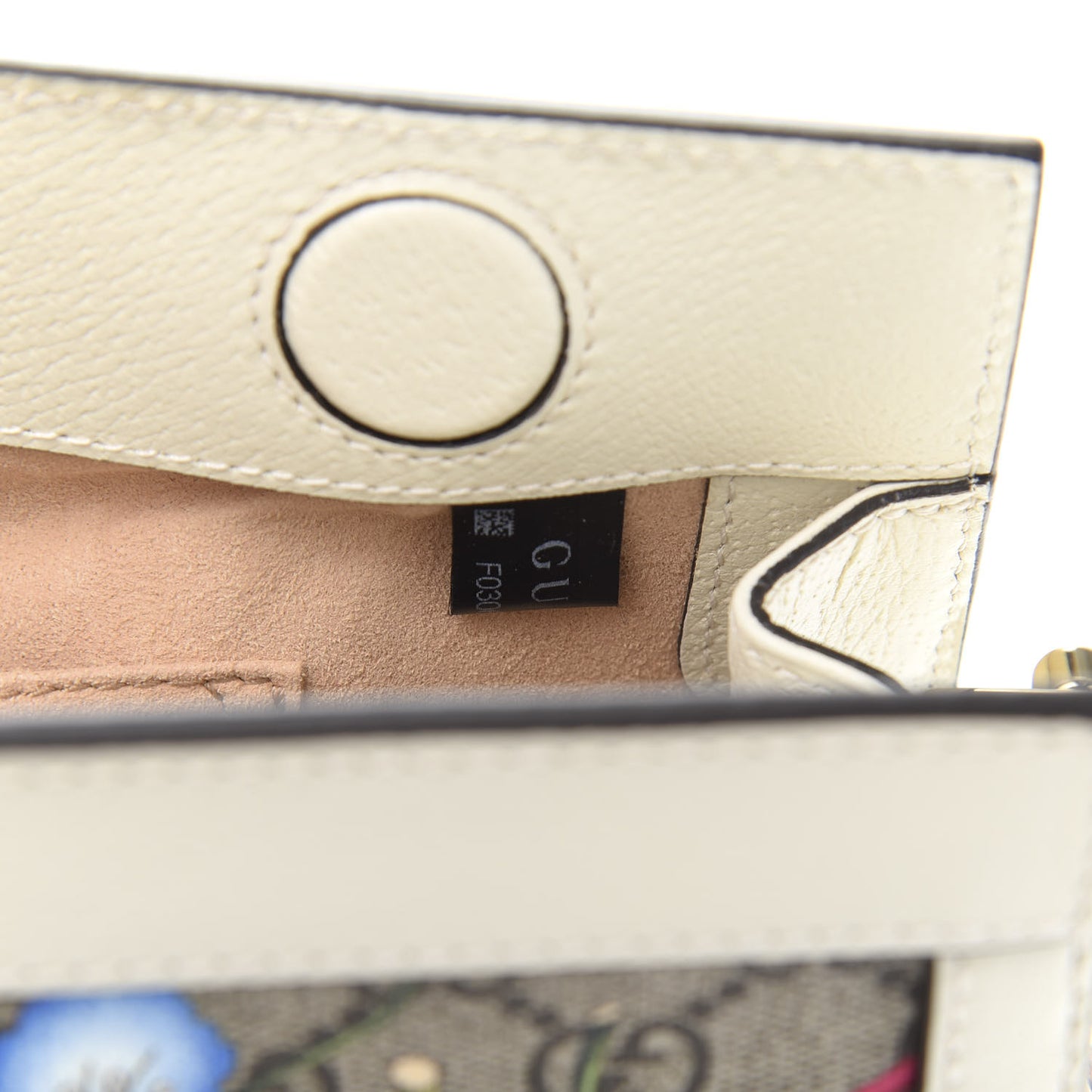 GG Supreme Monogram Flora Web Small Ophidia Chain Shoulder Bag White