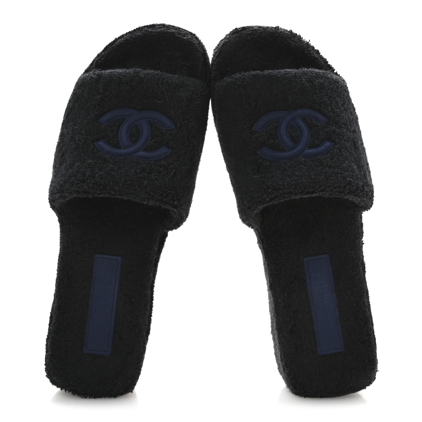 Terry CC Flat Mules Sandals 41 Black Navy
