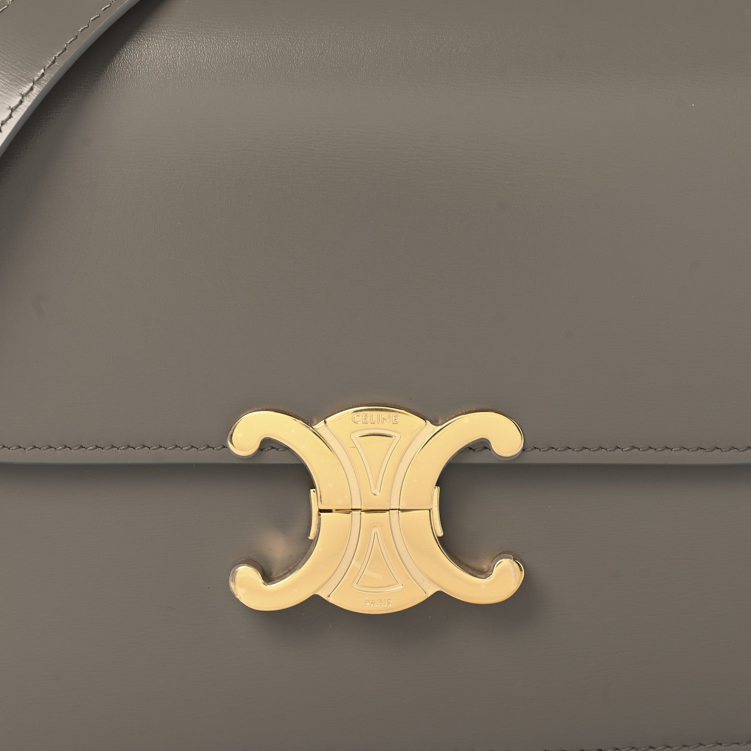 Celine Shiny Calfskin Medium Triomphe Pebble 8 of 10