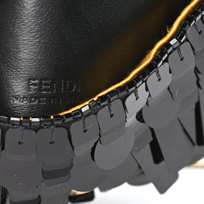 Fendi Sequin Paillettes Shiny Nappa Sex and the City Nano Baguette Belt Charm Black 6 of 9