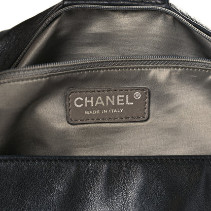 Chanel Lambskin Patent Calfskin Brooklyn Patchwork Accordion Flap Black 5 of 10