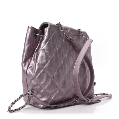 Chanel Iridescent Calfskin Quilted Ground Control Backpack Pink 3 of 10