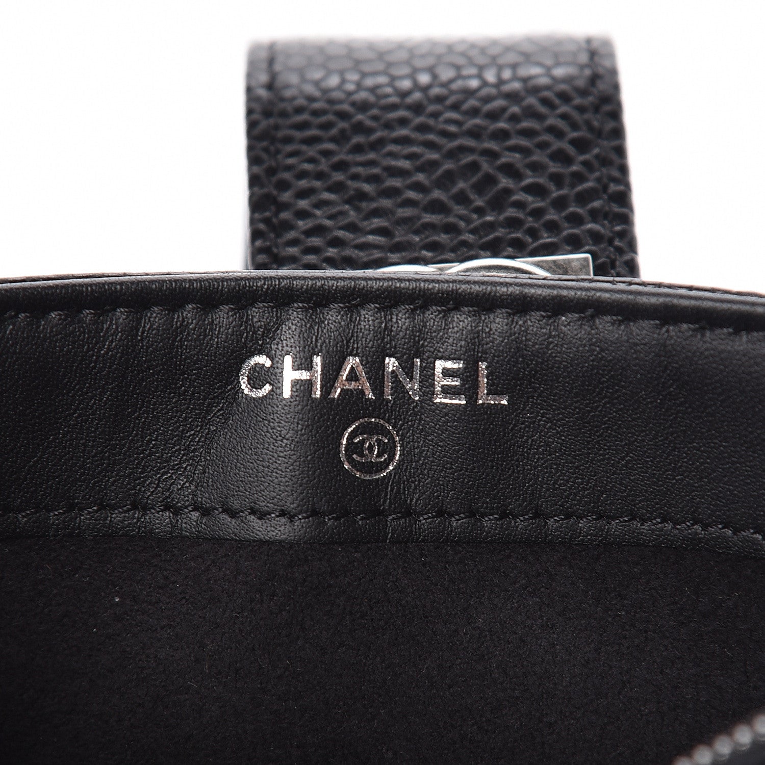 Chanel Caviar Quilted Mini Boy Phone Holder Clutch Black 6 of 9