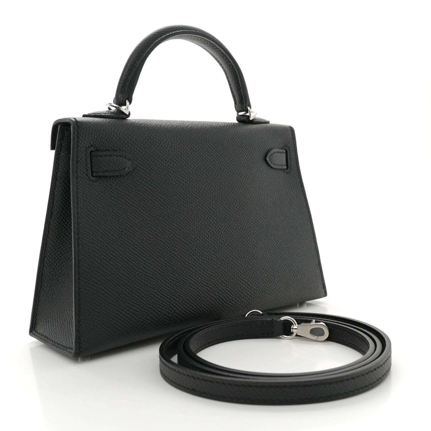 Hermes Epsom Mini Kelly Sellier 20 Black 2 of 11