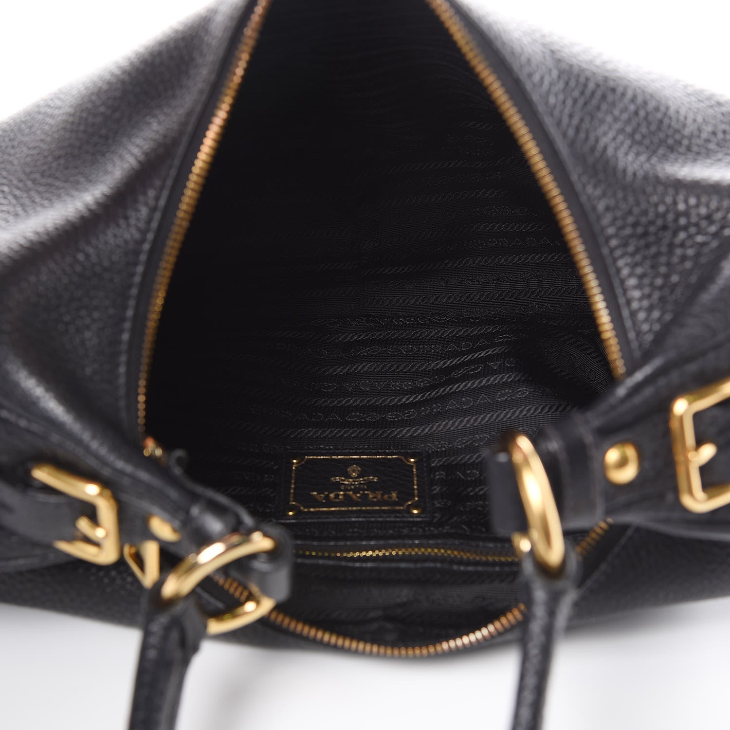 Prada Vitello Daino Hobo Black 5 of 11