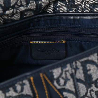 Christian Dior Monogram Saddle Bag Blue 5 of 8