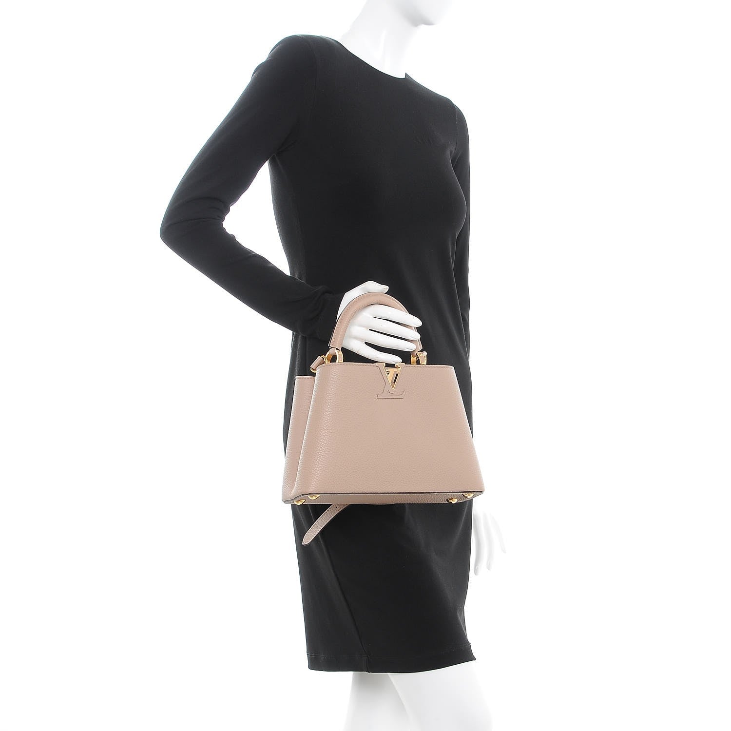 Louis Vuitton Taurillon Capucines BB Galet 3 of 9
